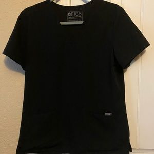 Figs women’s scrub top size small black